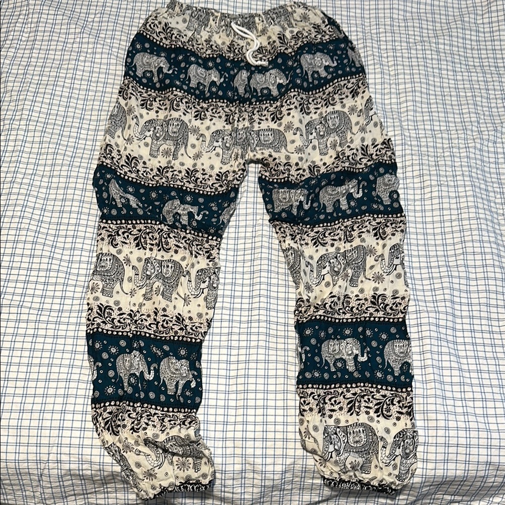 Elephant Print Boho Pants